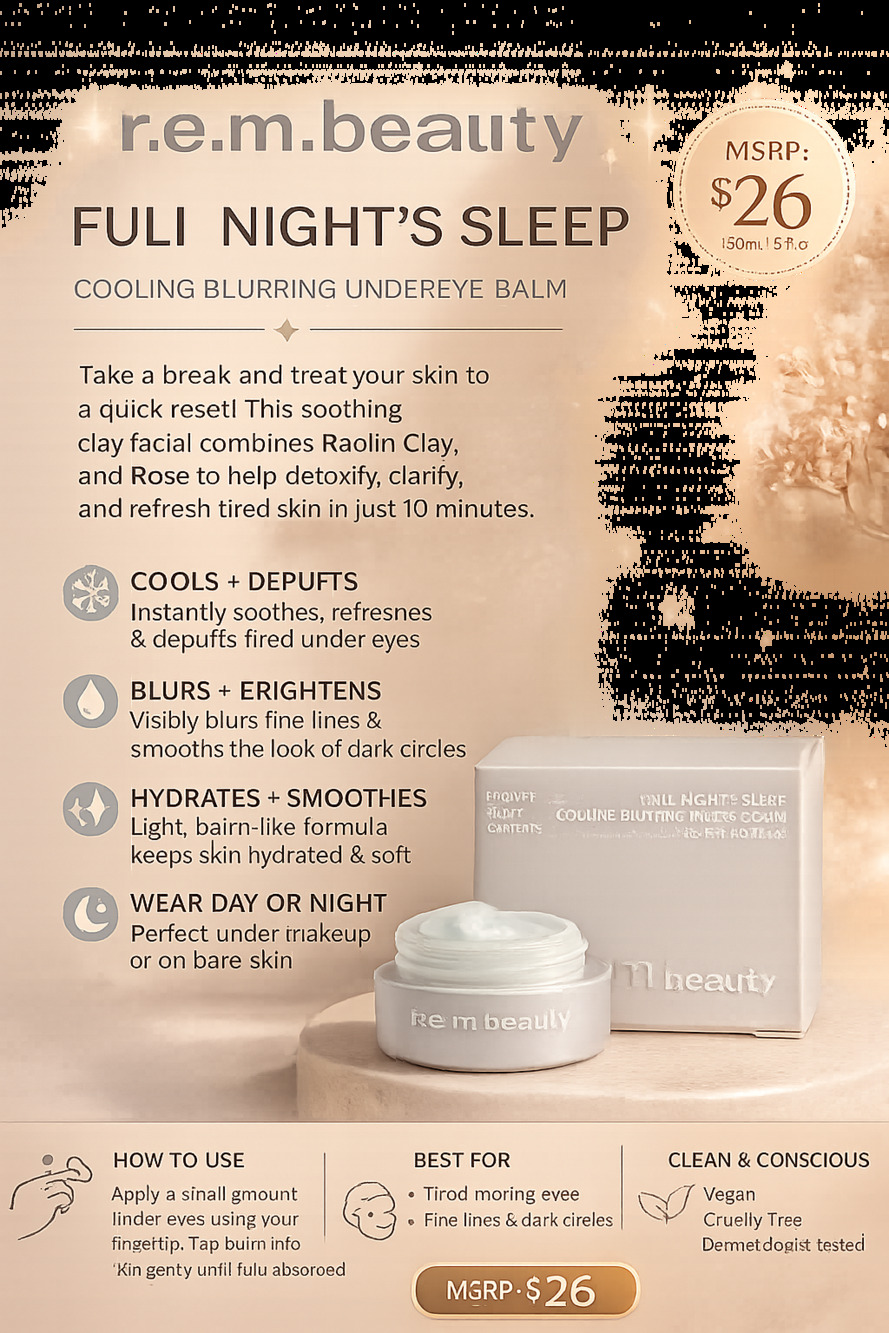 r.e.m. beauty Full Night's Sleep Cooling Blurring Undereye Balm